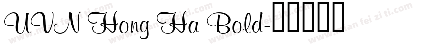 UVN Hong Ha Bold字体转换